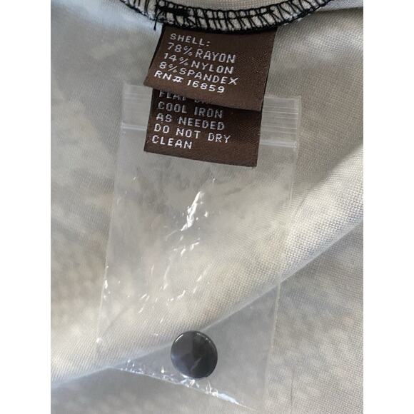 NWOT J McLaughlin Sz M Snake Print Blk White Pockets Keyhole Back 3/4 Slv Dress - Picture 6 of 13